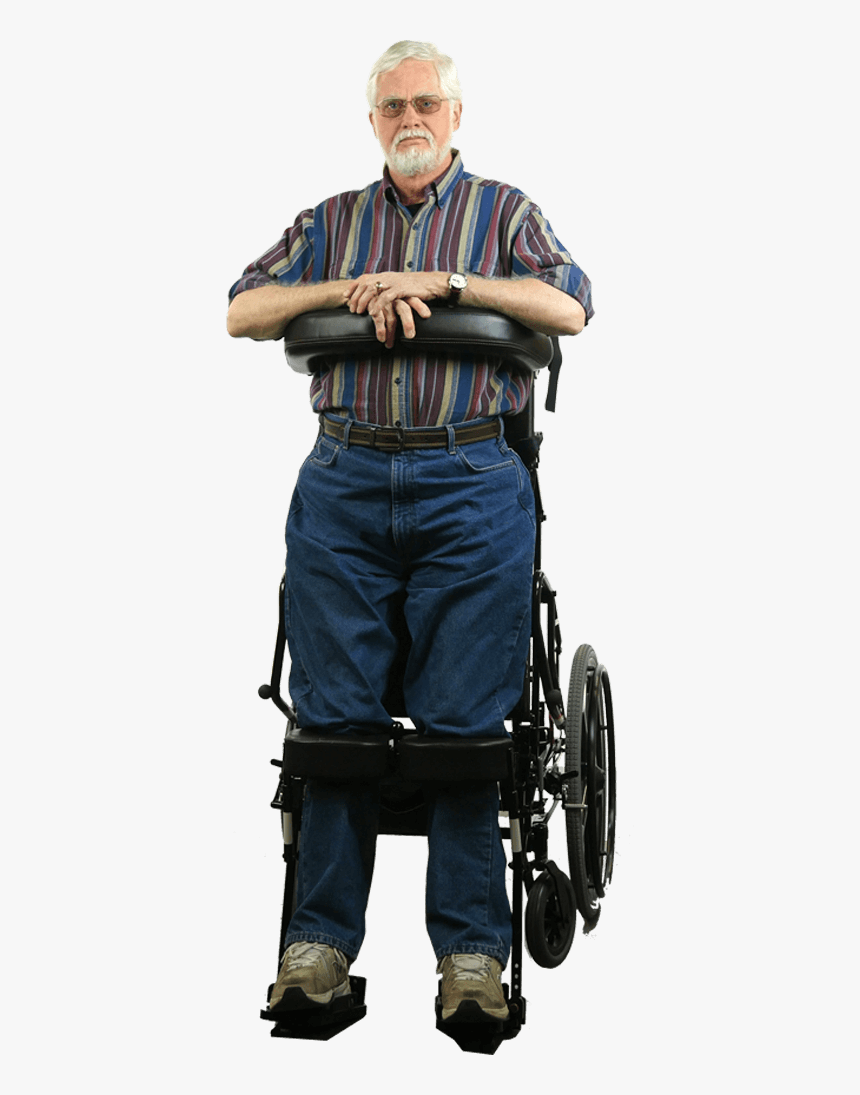Man Standing In Superstand Wheelchair - Stands People On Wheelchair, HD Png Download