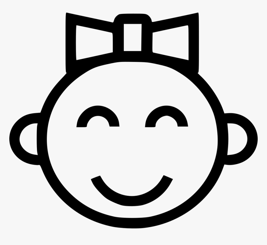Baby Girl - Baby Icon Black And White, HD Png Download