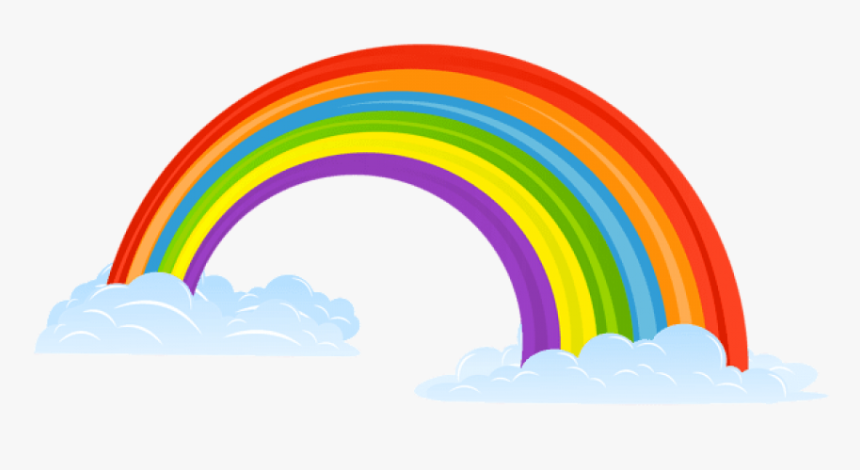 Free Png Download Rainbow With Clouds Png Images Background - Rainbow With Clouds Png, Transparent Png