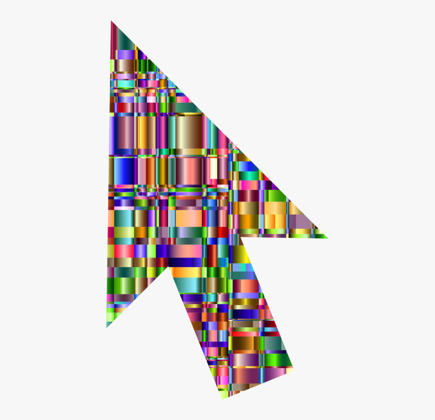 Square,triangle,symmetry - Colorful Mouse Cursor Png, Transparent Png