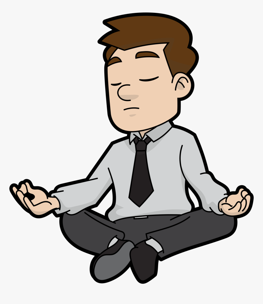 Transparent Meditation Png - Meditating Cartoon, Png Download