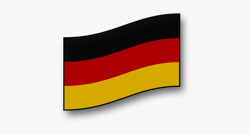 German Flag Vector Drawing - Bandera Alemana Ondeando, HD Png Download