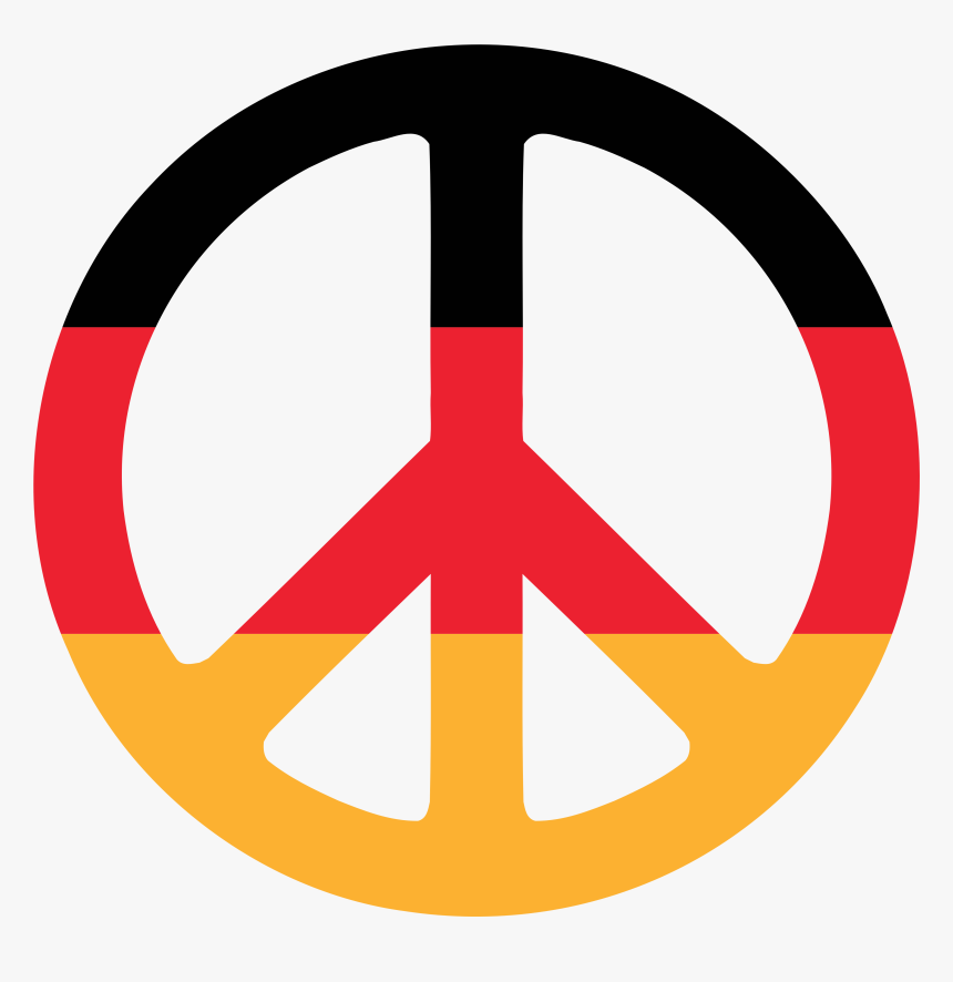 Transparent Png Peace Sign - German Flag Peace Sign, Png Download
