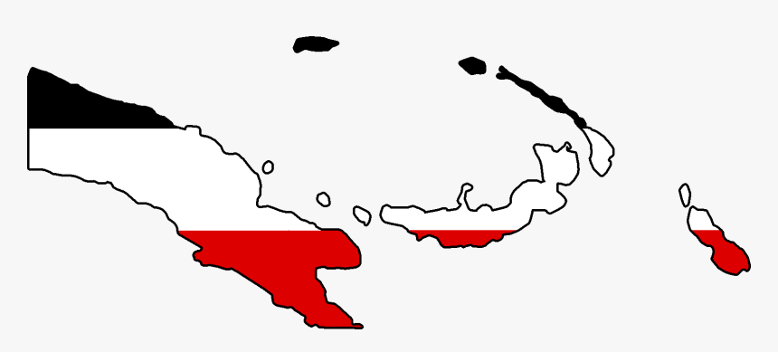 Flag Map Of German New Guinea - German Empire Flag Map, HD Png Download