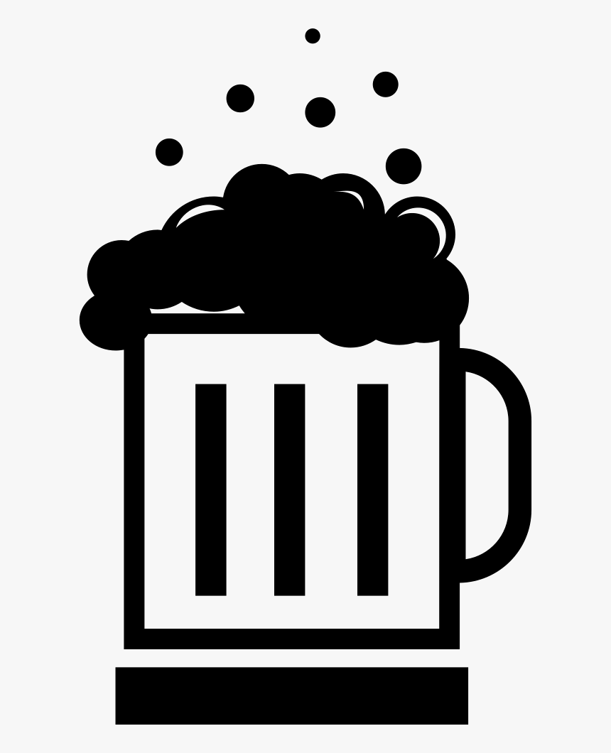 Jar Of Beer With Lot Of Foam - Icono De Espuma De Cerveza, HD Png Download