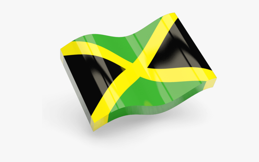 Jamaica Flag Icon Wave - Jamaican Flag Transparent Background, HD Png Download