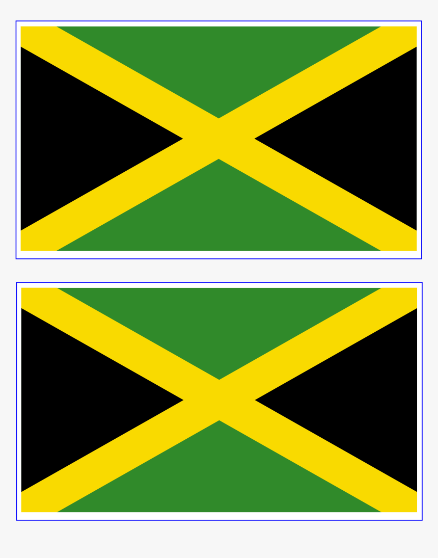 Printable Picture Of Jamaican Flag, HD Png Download