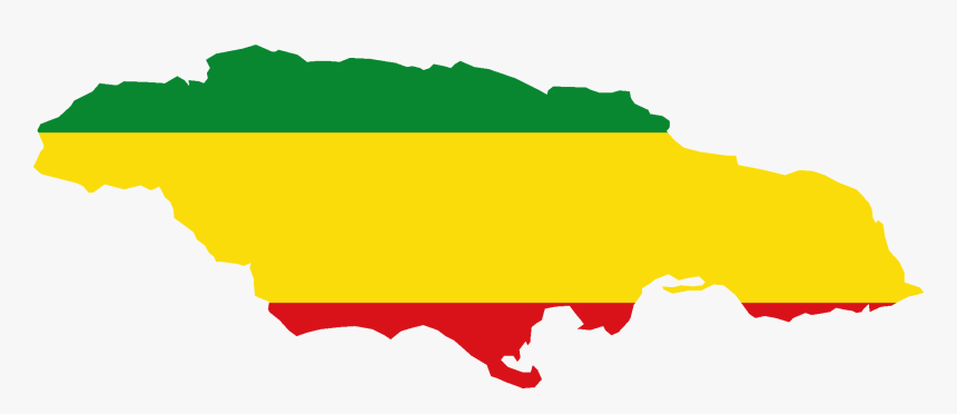 Flag Map Of Jamaica - Map Of Jamaica Vector, HD Png Download