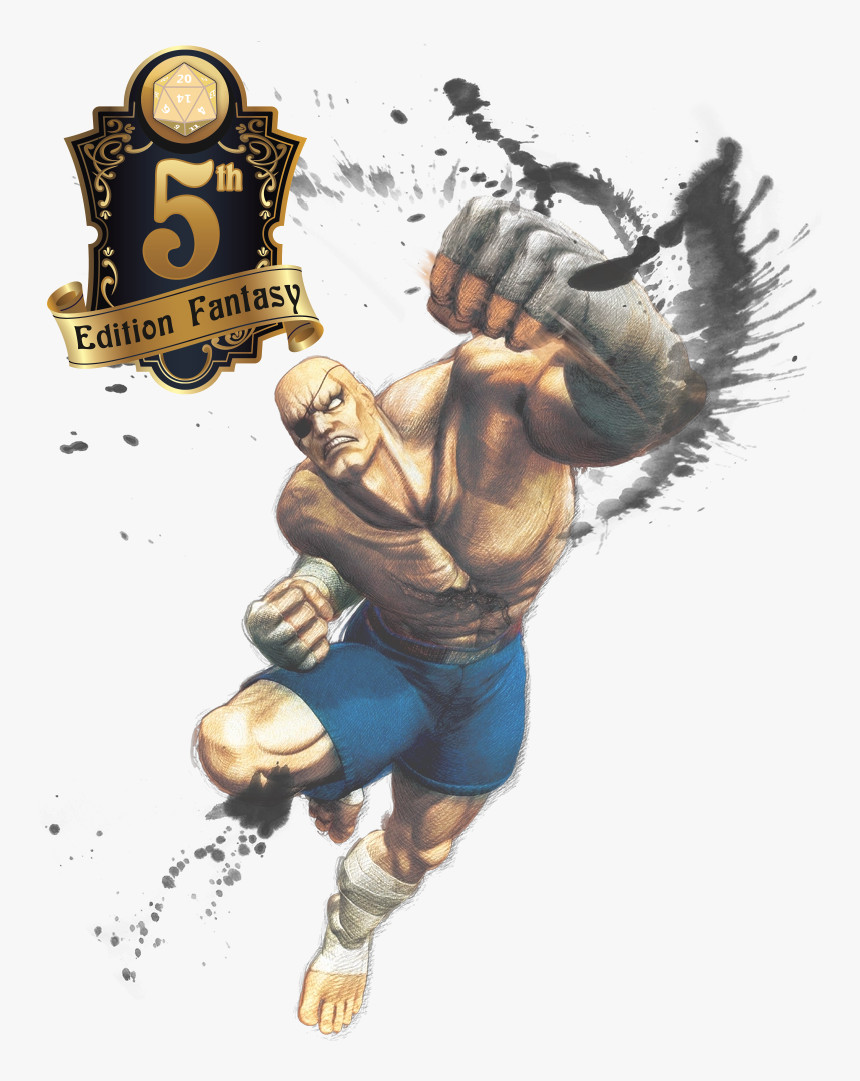 Sagat Street Fighter Dnd 5e - Sagat Street Fighter Art, HD Png Download