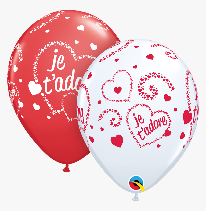11 White La Balloons Latex Balloons - Happy Birthday En Ballons Bleu, HD Png Download