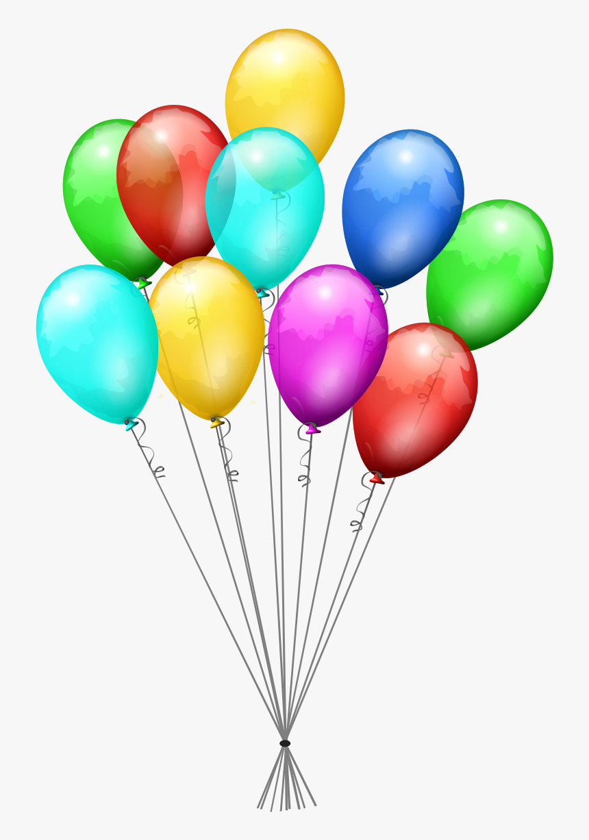 Jpg Black And White Balloons Svg Party - Birthday Balloons Transparent Background, HD Png Download