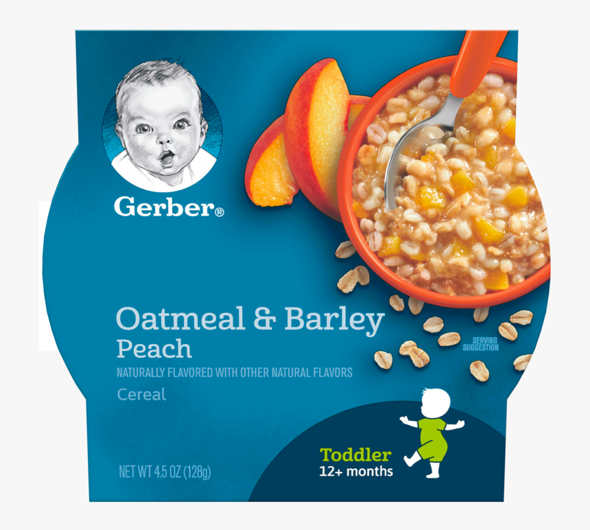 Oatmeal & Barley Peach Cereal - Gerber Breakfast Buddies, HD Png Download