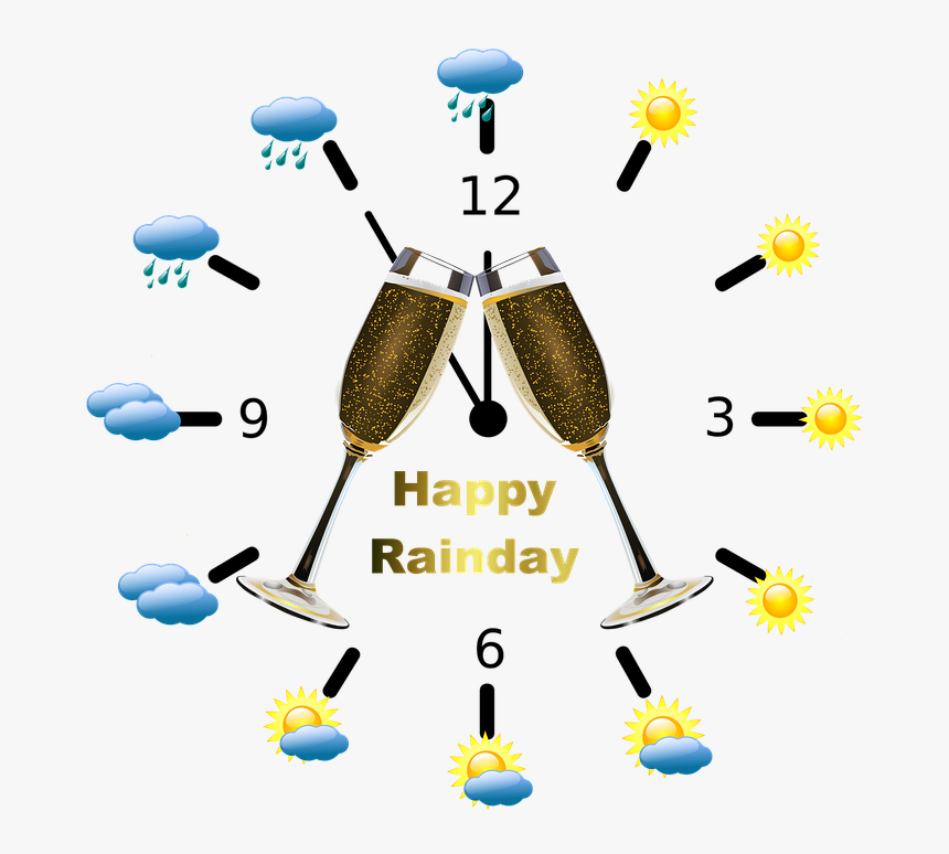 Heat Wave, Heat, Sun Rays, Sunshine, Sunlight, Rain - Transparent Gold Champagne Glasses, HD Png Download