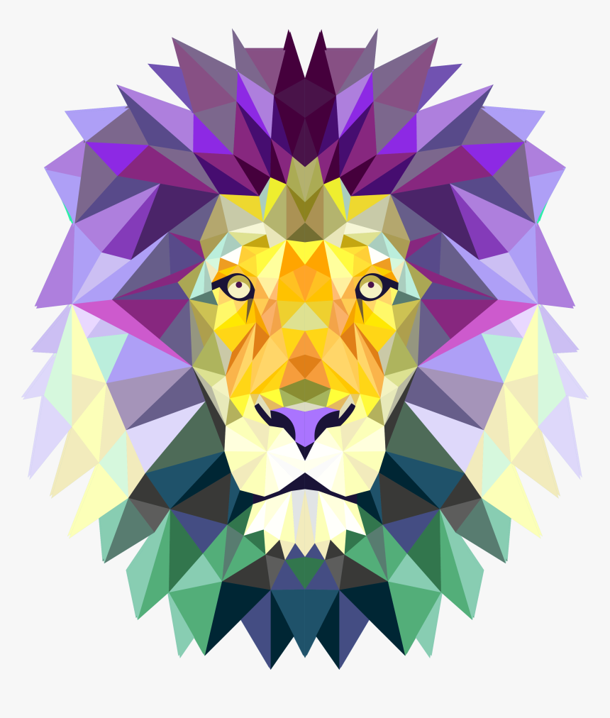 Kratos - Geometric Lion No Background, HD Png Download