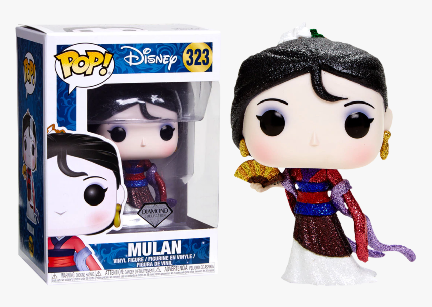Mulan Diamond Glitter Us Exclusive Pop Vinyl Figure - Mulan Funko Pop, HD Png Download