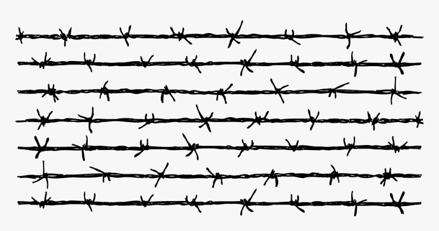 Transparent Barbed Wire Border Png - Barbed Wire Fence Transparent, Png Download