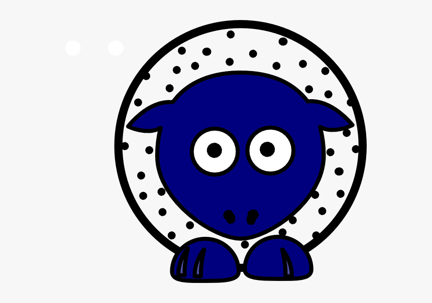 White With Black Polka-dots And Blue Feet Wider Body - Clip Art, HD Png Download