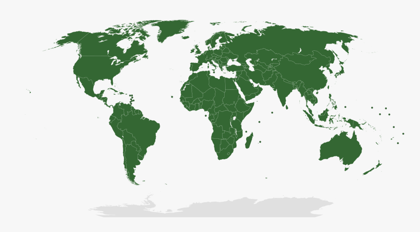 2000px United Nations Members 28green E2 80 93grey - Convention On The Rights Of The Child Countries, HD Png Download