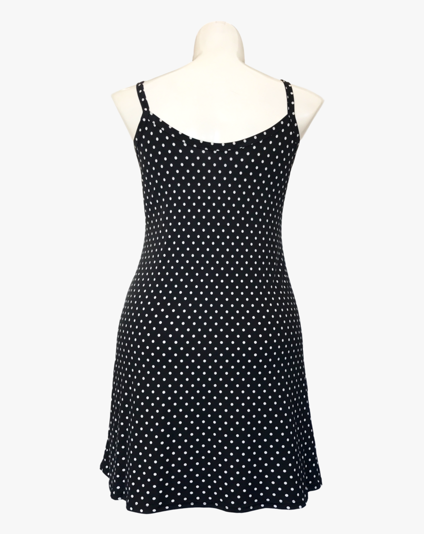 Black And White Polka Dot Slip Dress Greta For Missy - Purple Polka Dot Dress, HD Png Download