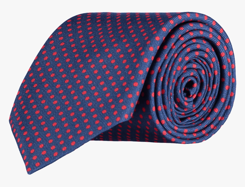 Spotted Silk Tie Blue Red - Paisley, HD Png Download