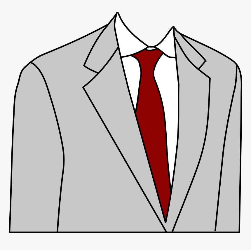 Light Grey Suit Clip Arts - Suit Clipart, HD Png Download