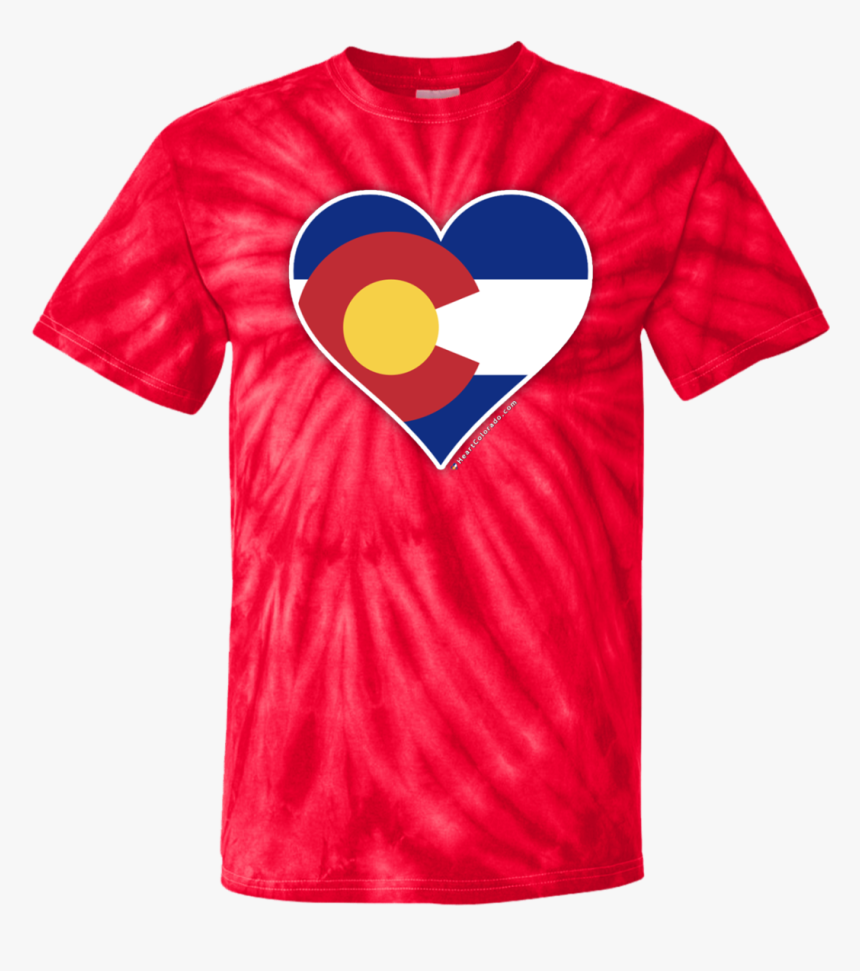 How To Tie Dye Shirts Heart , Transparent Cartoons - Colorado State Flag, HD Png Download