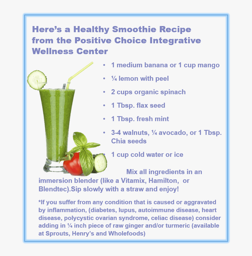 Smoothie Recipe - Vegetable Juice, HD Png Download