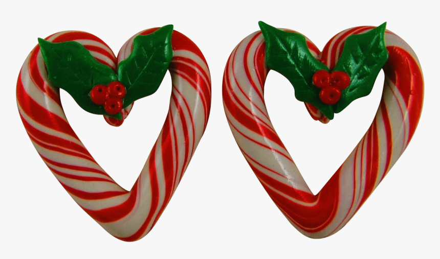 Heart Shaped Christmas Earrings For Pierced Ears - Heart, HD Png Download