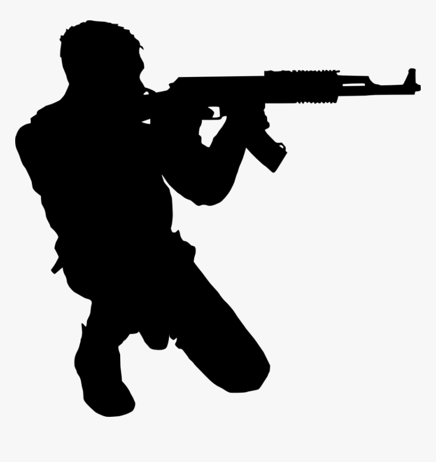 Silhouette Png Download - Soldier Silhouette Png, Transparent Png