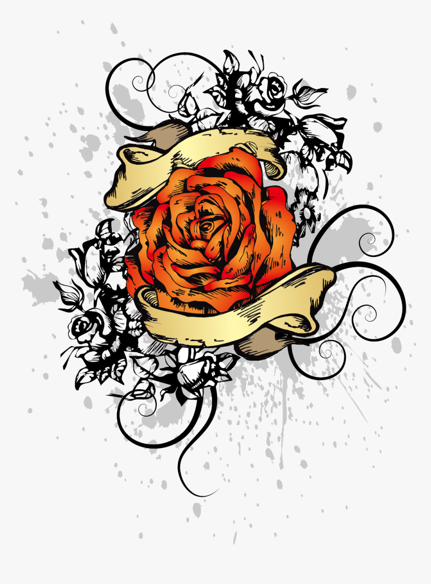 Heart Rose Flash Art, HD Png Download