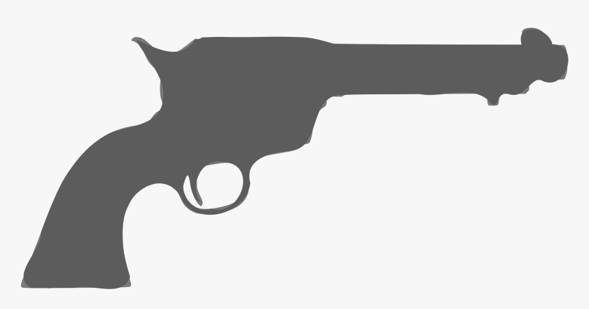 Silhouette Arme 06 Clip Arts - Revolver Silhouette, HD Png Download