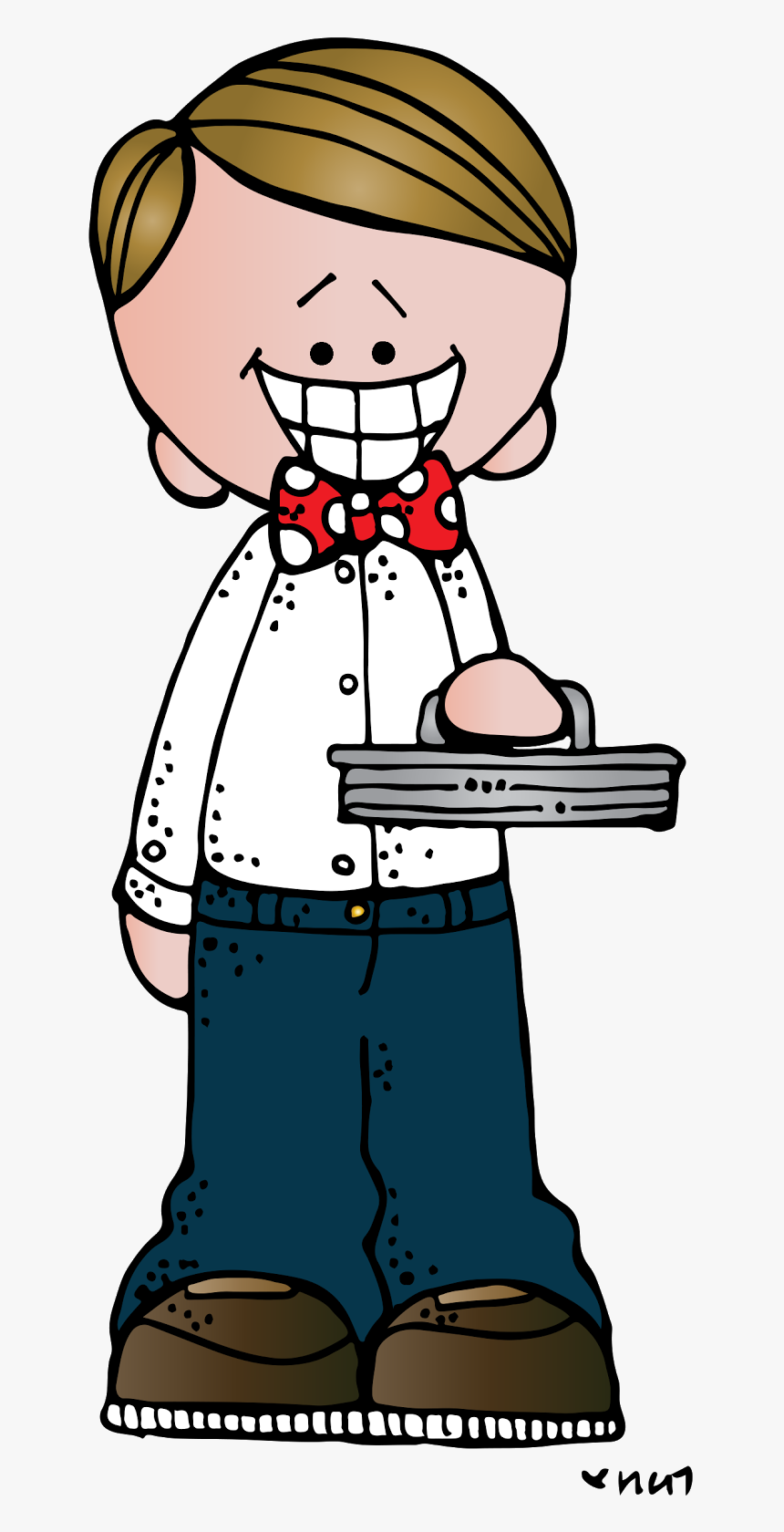 Black And White Kid Drinking Milk - Melonheadz Clipart Boy, HD Png Download