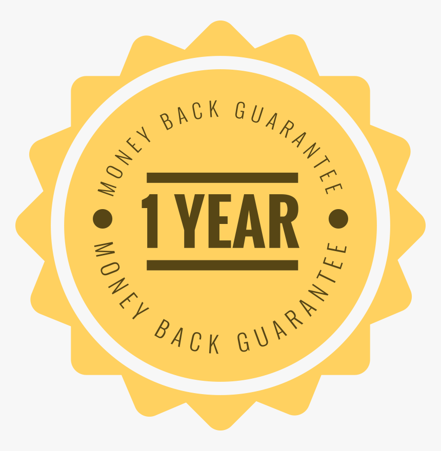 Transparent Money Back Guarantee Png - 1 Year Money Back Guarantee, Png Download
