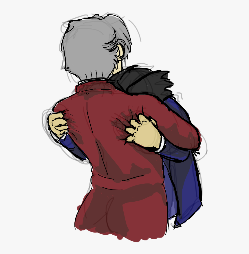 Just Wanted To Draw A Cute Miles Comforting Phoenix - Cartoon, HD Png Download