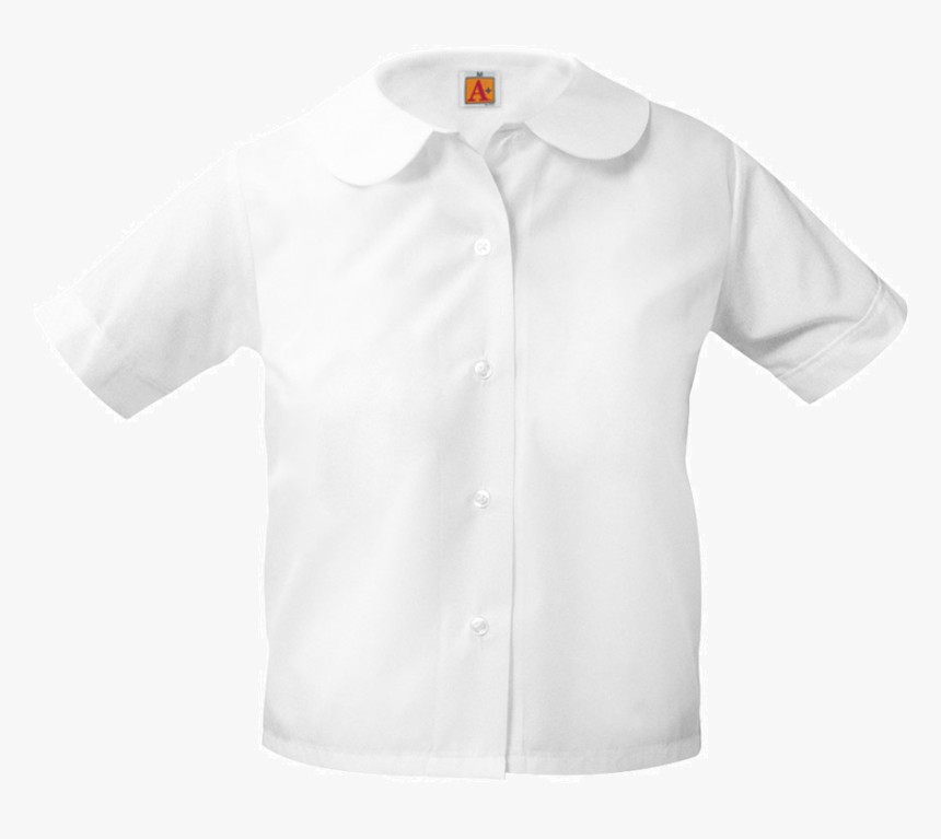 White Blouse Round Collar, HD Png Download
