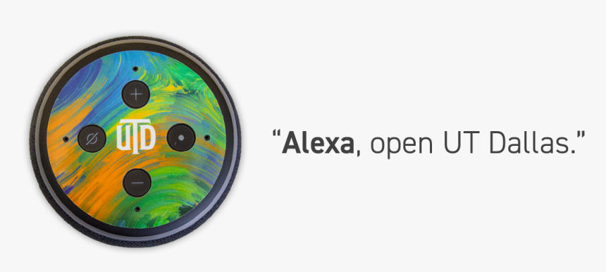 Image Of Echo Dot With Ut Dallas Skin - Cd, HD Png Download