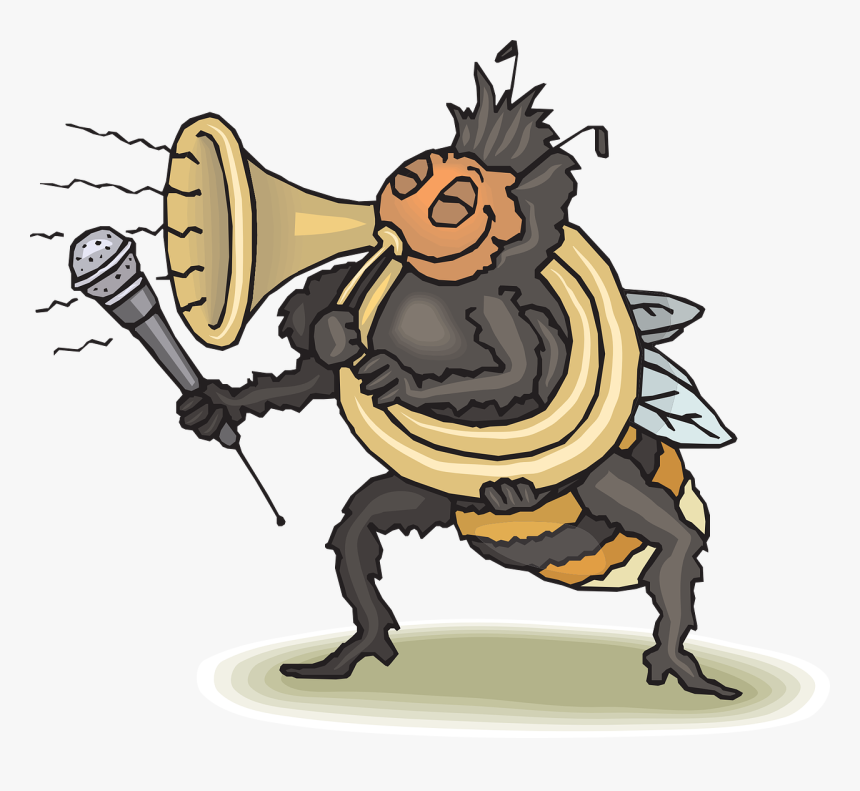 Transparent Tuba Png - Bee With A Horn, Png Download