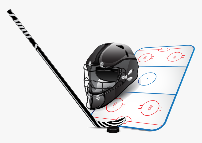 Transparent Crossed Hockey Sticks Png - Hockey Stick Helmet And Puck, Png Download