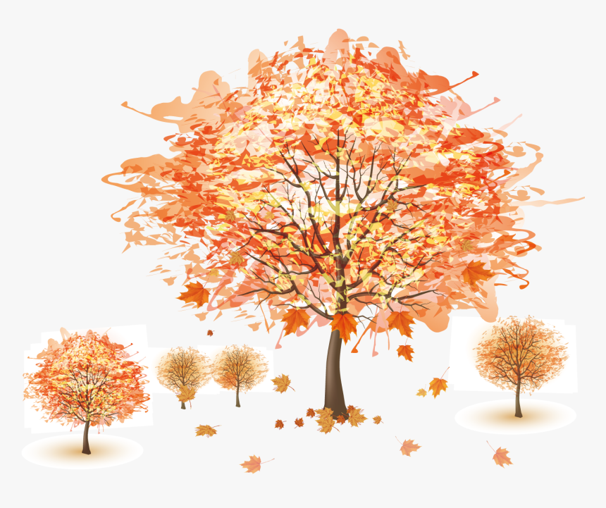 Autumn Tree Royalty-free - Autumn Tree Background Ppt, HD Png Download