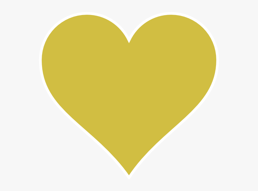 Gold Heart Yellow Svg Clip Arts - Gold Heart Clip Art, HD Png Download
