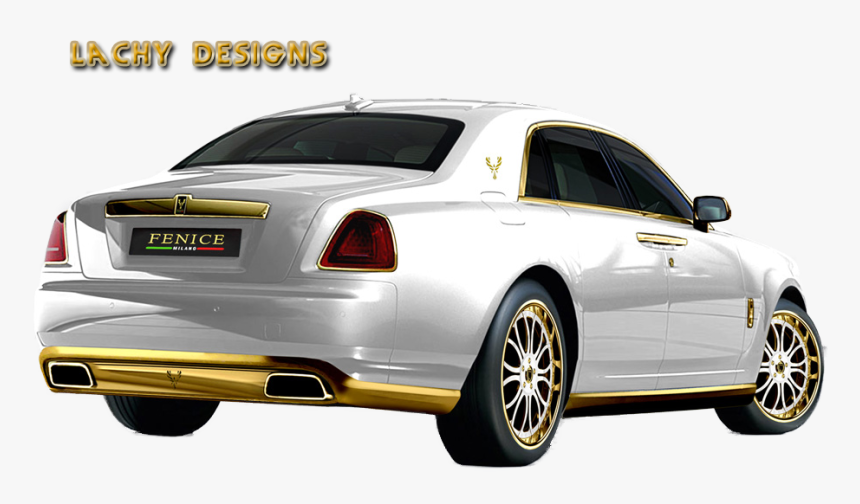 Car In Gold And White Colour, HD Png Download