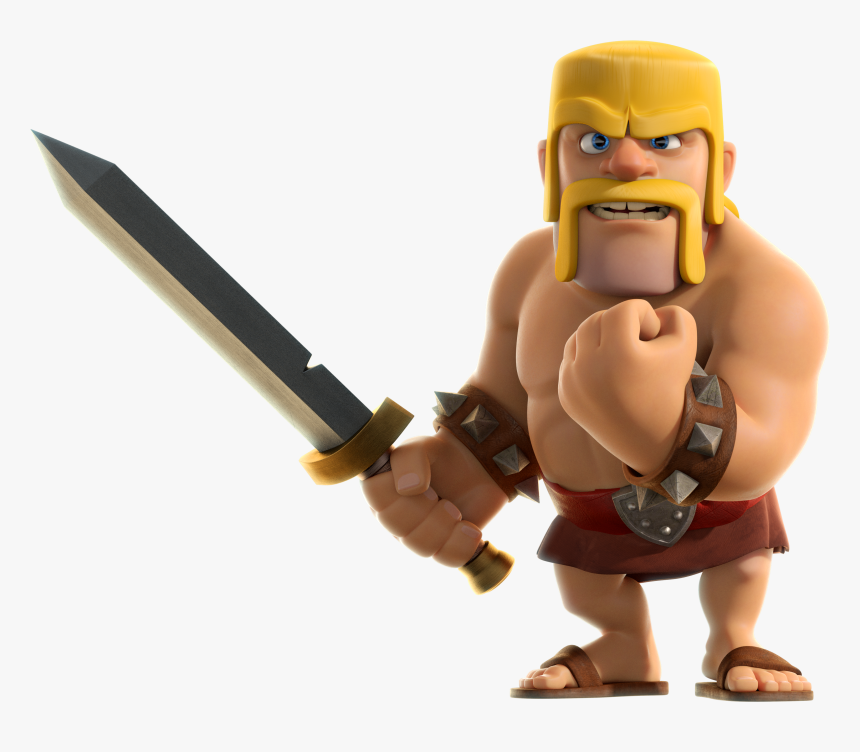 Clash Of Clans Barbarian - Clash Of Clans Hay Day Boom Beach Clash Royale, HD Png Download