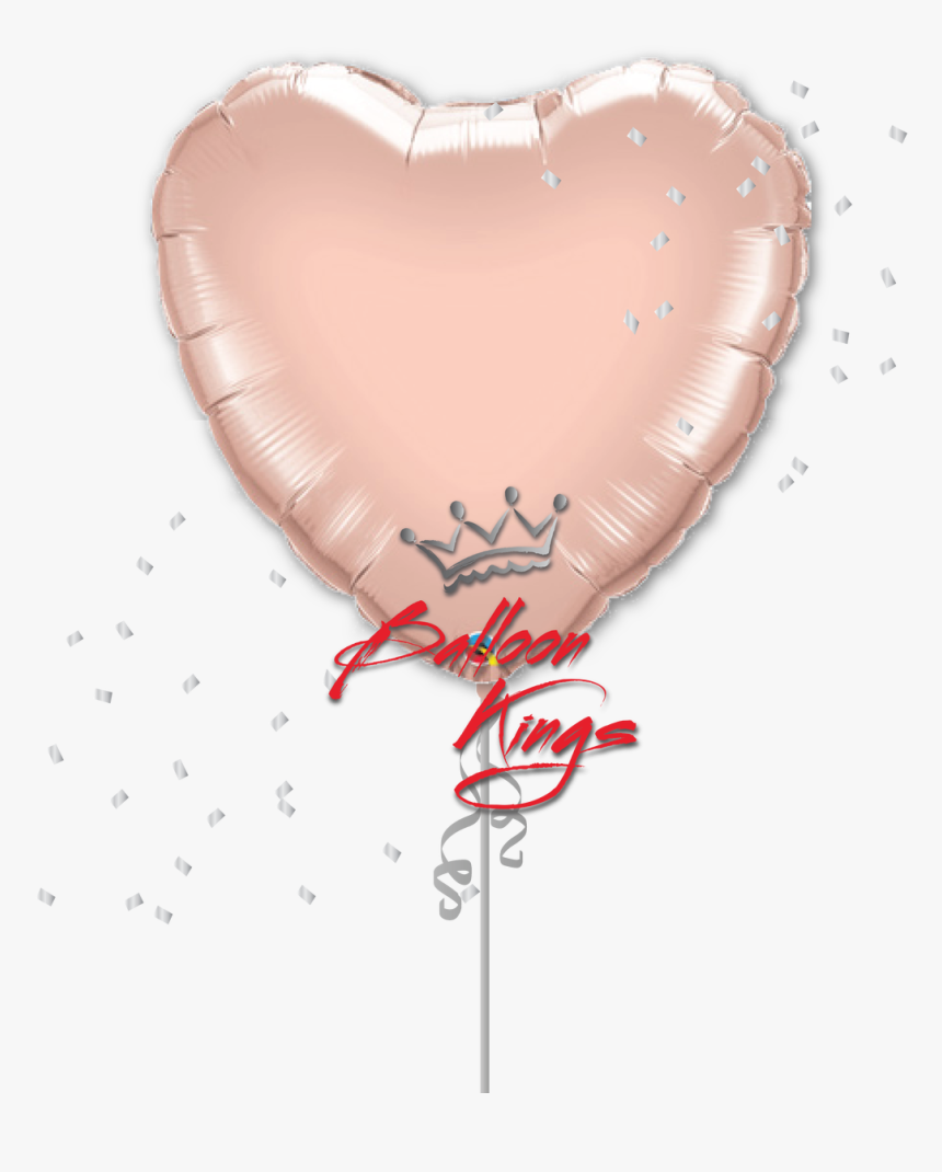 Rose Gold Heart Png Clip - Rose Gold Heart Balloon Png, Transparent Png