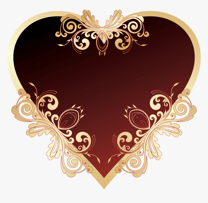 Dark Red Heart Png File, Transparent Png