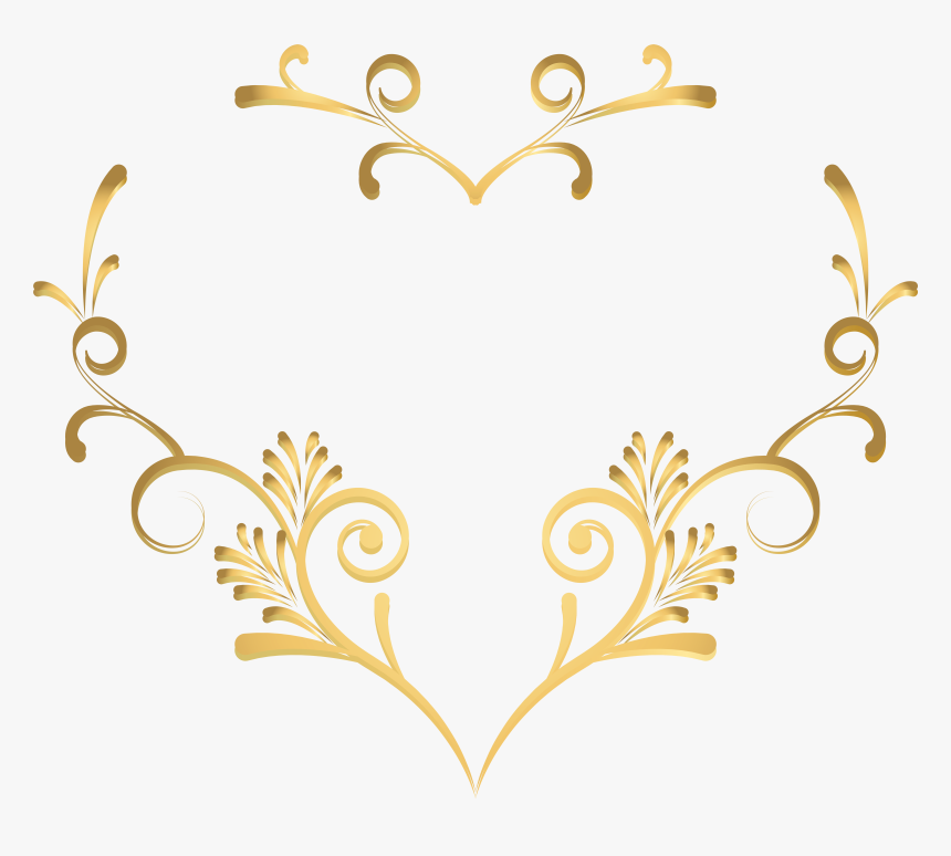 Gold Heart Png , Png Download, Transparent Png