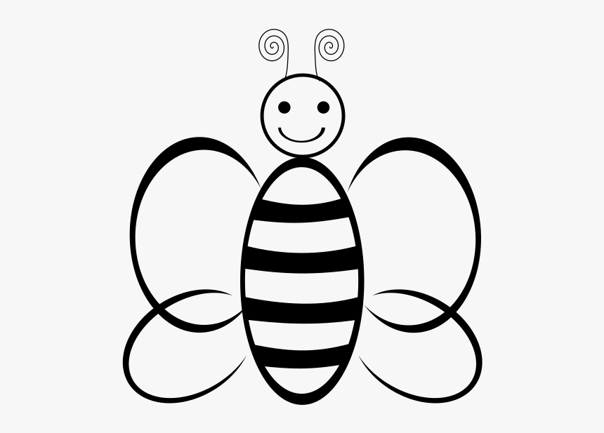 Honey Bee - Honey Bee Body Clipart Black And White, HD Png Download