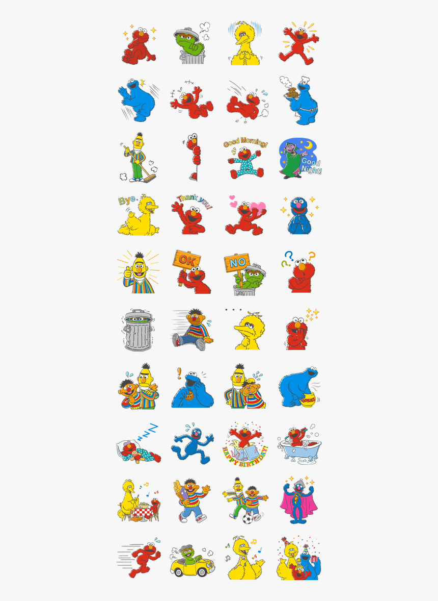 Sesame Street Line Sticker, HD Png Download
