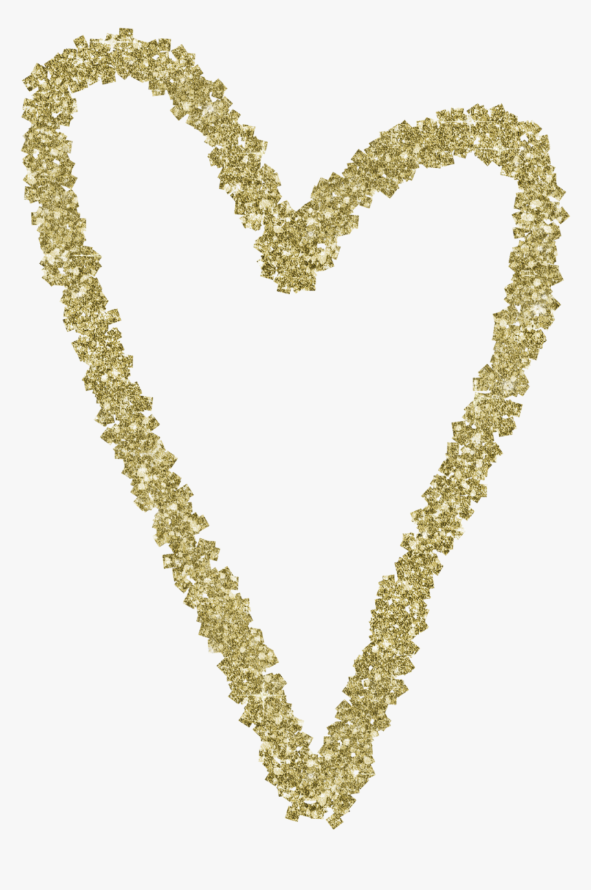 Gold Glitter Heart - Gold Glitter Heart Png, Transparent Png