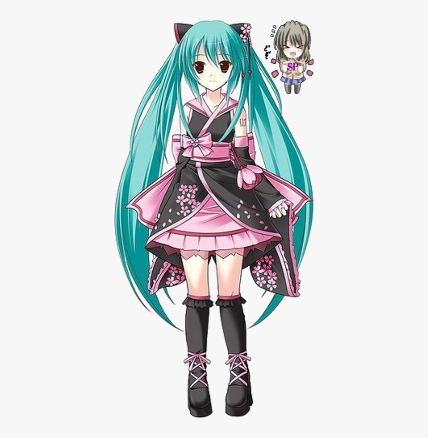 Hatsune Miku Sakura Kimono, HD Png Download