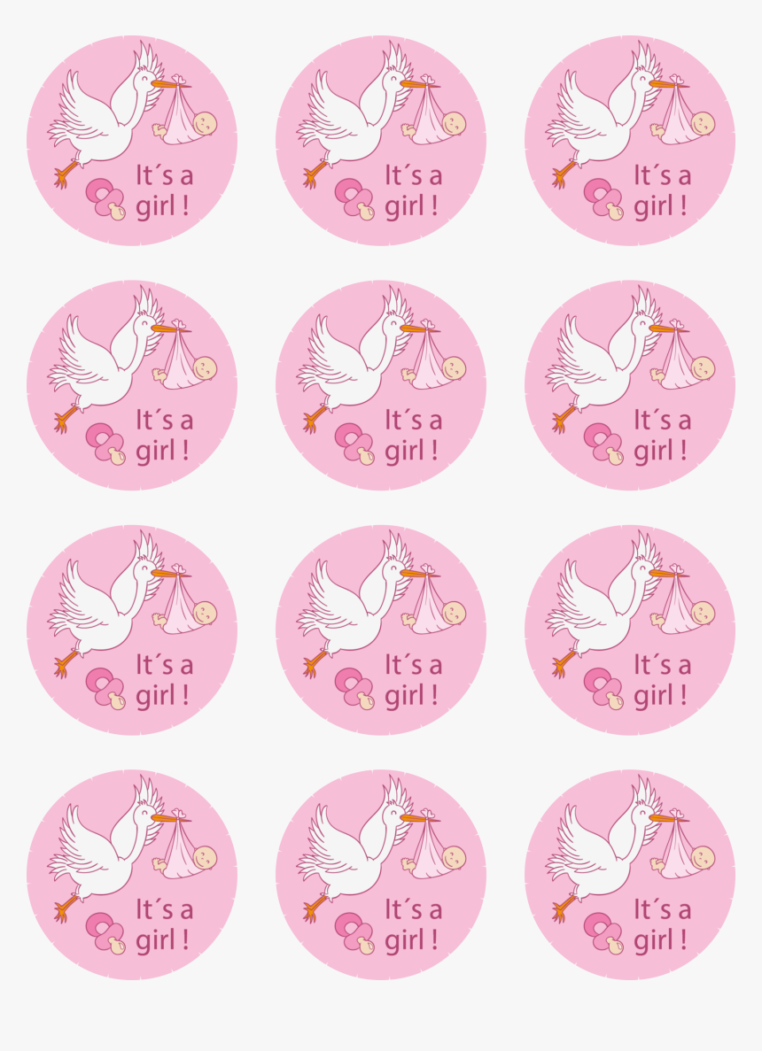 Clip Art Its A Girl Cupcake Toppers - Shower Baby Topper Its Girl, HD Png Download